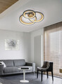 Plafoniera Granada, TRIO, 85x60x8.5 cm, 36W, 1x SMD, metal, negru mat/auriu