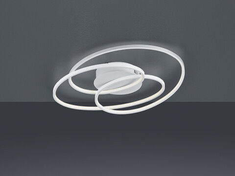 Plafoniera Gale, TRIO, 60x43x13.5 cm, 38W, 1x SMD, metal, alb mat