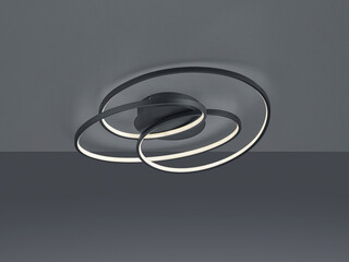 60x43x13.5 cm, Negru mat