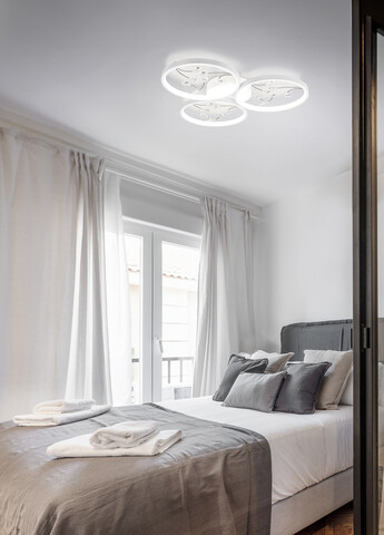 Plafoniera Groovy, TRIO, 62x6 cm, 30W, 1x SMD, metal, alb mat