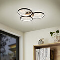 Plafoniera Groovy, TRIO, 62x6 cm, 30W, 1x SMD, metal, negru mat