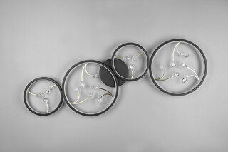 95.5x40x6 cm, Negru mat