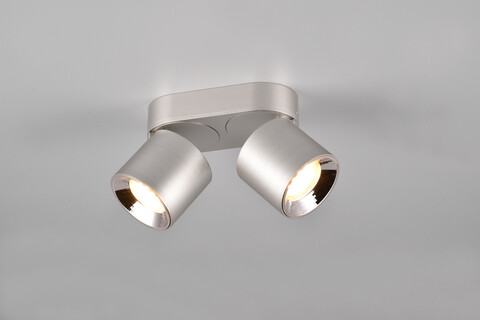 Plafoniera Guayana, TRIO, 18x8.7x12 cm, 10W, 2x GU10, metal, nichel mat