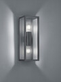 Aplica de perete pentru exterior Garonne, TRIO, 14x13.5x38 cm, 10W, 2x E27, aluminiu, antracit