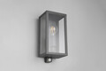 Aplica de perete pentru exterior cu senzor Garonne, TRIO, 14x13.5x29 cm, 60W, 1x E27, aluminiu, antracit