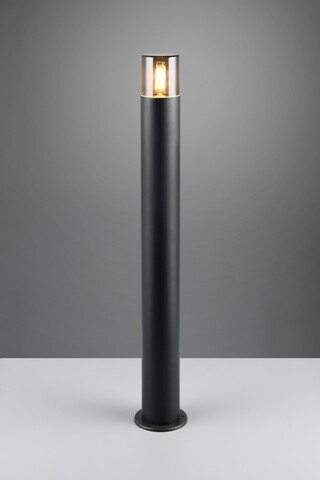 Lampadar de exterior Hoosic, TRIO, 12x80 cm, 28W, 1x E27, aluminiu, negru mat