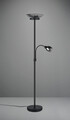 Lampadar Gerry, RL, 34x180 cm, 18W/10W, 2x E27, 1x E14, metal, negru mat/gri