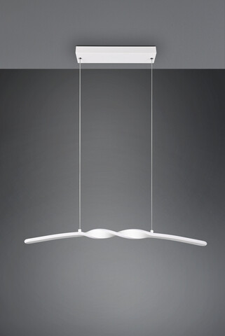 Lustra Ginko, RL, 79x9x150 cm, 18W, 1x SMD, metal, alb mat