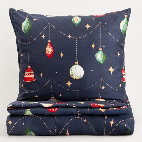 Lenjerie de pat pentru o persoana Palline, Homla, 2 piese, 140x200 cm, microfibra din poliester, multicolor