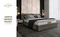 Saltea Ortopedica, Dakota, 120x200x34 cm, Arcuri Pocket, 5 cm spuma Memory, 7 Zone de Confort, fermitate medie