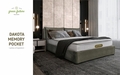 Saltea Ortopedica, Dakota, 180x200x34 cm, Arcuri Pocket, 5 cm spuma Memory, 7 Zone de Confort, fermitate medie