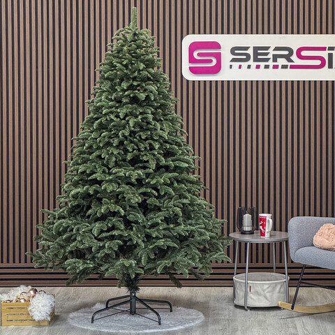 Brad artificial Christmas Deluxe by Sersimo, Alaska, verde, Mix 2D+3D, 210 cm