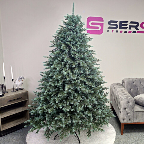 Brad artificial Christmas Deluxe by Sersimo, Alaska Select verde argintiu, integral 3D, 230 cm
