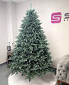 Brad artificial Christmas Deluxe by Sersimo, Alaska Select verde argintiu, integral 3D, 210 cm