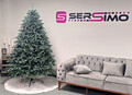 Brad artificial Christmas Deluxe by Sersimo, Alaska Select verde argintiu, integral 3D, 210 cm