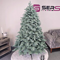 Brad artificial Christmas Deluxe by Sersimo, Kovalivska argintiu, 3D, 210cm