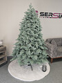 Brad artificial Christmas Deluxe by Sersimo, Kovalivska argintiu, 3D, 210cm