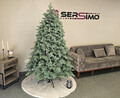 Brad artificial Christmas Deluxe by Sersimo, Kovalivska argintiu, 3D, 210cm