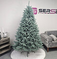 Brad artificial Christmas Deluxe by Sersimo, Laponia Select argintiu, integral 3D, 210cm