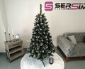 Brad artificial Christmas Deluxe by Sersimo, Crystal nins cu merisoare, 2D, 180cm