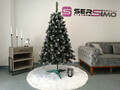 Brad artificial Christmas Deluxe by Sersimo, Crystal nins cu merisoare, 2D, 180cm