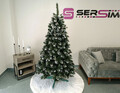 Brad artificial Christmas Deluxe by Sersimo, Crystal nins cu merisoare, 2D, 200cm