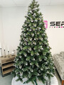 Brad artificial Christmas Deluxe by Sersimo, Crystal nins cu merisoare, 2D, 250cm