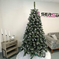 Brad artificial Christmas Deluxe by Sersimo, Crystal nins cu merisoare, 2D, 220cm