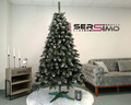Brad artificial Christmas Deluxe by Sersimo, Crystal nins cu merisoare, 2D, 220cm