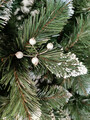 Brad artificial Christmas Deluxe by Sersimo, Crystal nins cu merisoare, 2D, 220cm