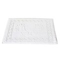 Set 2 prosoape pentru picioare, Greek Border Boutique, 50 x 70 cm, 100% bumbac cardat, 650 gr/mp, alb