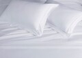 Lenjerie de pat pentru o persoana, Boutique Percale, 3 piese, amestec bumbac, TC 200, 130 g/mp, alb