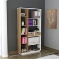 Biblioteca Luma, Ametti, 80.4 x 25 x 188.6 cm, alb/walnut