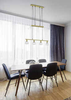 80x11x160 cm, Bronz mat;Alb, Lustra