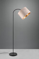 Lampadar Julieta, TRIO, 63x35x156 cm, 60W, 1x E27, metal/textil, negru/bej