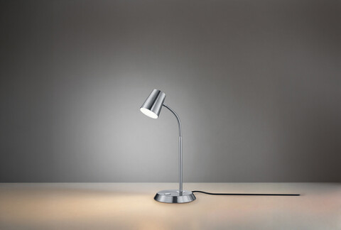 Lampa de masa Narcos, TRIO, 15x38 cm, 6.9W, 1x SMD, metal, nichel mat