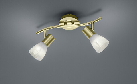 Plafoniera Levisto, TRIO, 33x10x19 cm, 4.9W, 2x E14, metal, bronz mat/alb