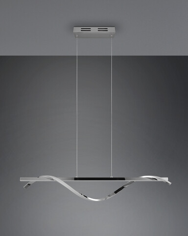 Lustra Isabel, RL, 100x18x150 cm, 26W, 1x SMD, metal, argintiu