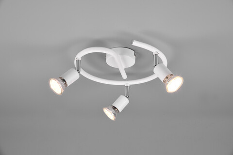 Plafoniera Paris, RL, 25x13.5 cm, 35W, 3x GU10, metal, alb mat