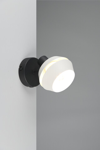 Aplica de perete Isla, RL, 12x18.5 cm, 10W, 1x E14, metal, negru/gri