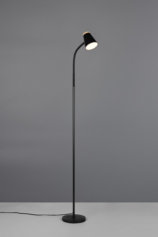 Lampadar Pongo, RL, 19.5x145 cm, 4.5W, 1x SMD, plastic, negru/natur