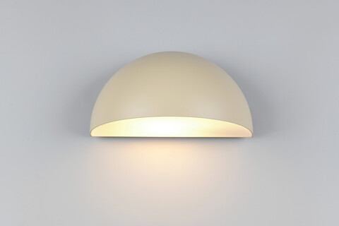 Aplica de perete pentru exterior Maas, TRIO, 27x15.5x14.3 cm, 10W, 1x E27, aluminiu, bej