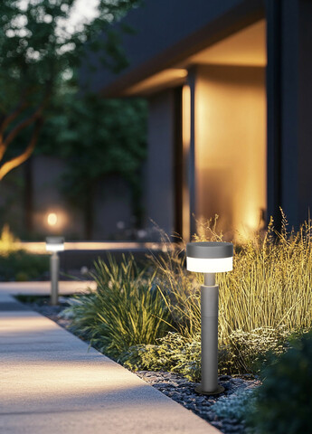 Lampadar de exterior Mackenzie, TRIO, 16.5x65 cm, 8W, 1x SMD, aluminiu, antracit