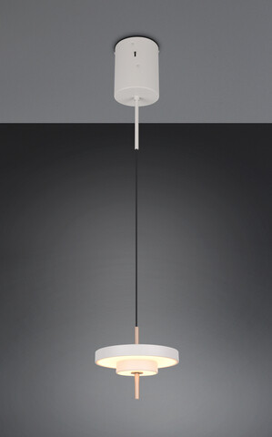 Lustra Keaton, TRIO, 20x150 cm, 10W, 1x SMD, metal, gri/auriu