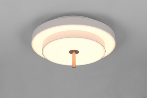 Plafoniera Keaton, TRIO, 40x20 cm, 34.5W, 1x SMD, metal, gri/auriu