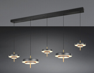 140x30x150 cm, Negru;Auriu, Lustra