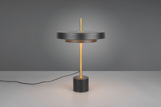 30x45.5 cm, Negru;Auriu, Lampa masa