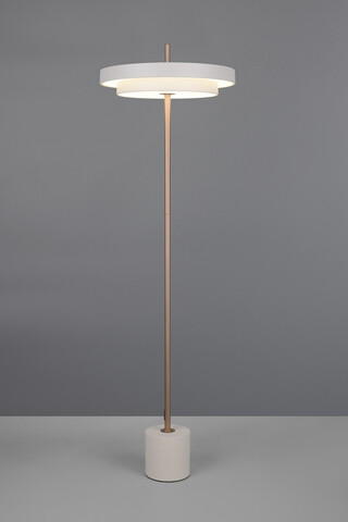 Lampadar Keaton, TRIO, 40x138 cm, 21W, 1x SMD, metal, gri/auriu