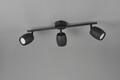 Plafoniera Nancy, RL, 47.5x8x15.5 cm, 35W, 3x GU10, metal, negru mat
