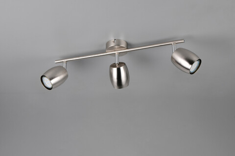 Plafoniera Nancy, RL, 47.5x8x15.5 cm, 35W, 3x GU10, metal, nichel mat